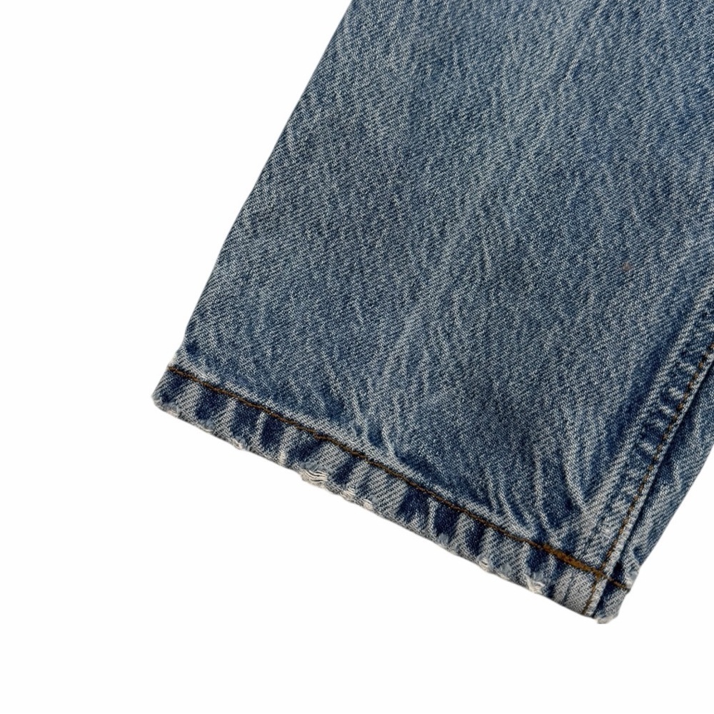 Reformation Perfectly Distressed Cynthia High-Rise Straight Jeans In Blue Sz 23 - Picture 3 of 12